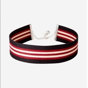 5 for $25 Express Sporty Striped Choker Necklace